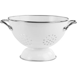 Calypso Basics by Reston Lloyd Powder Coated Enameled Colander, 1.5 Quart, White