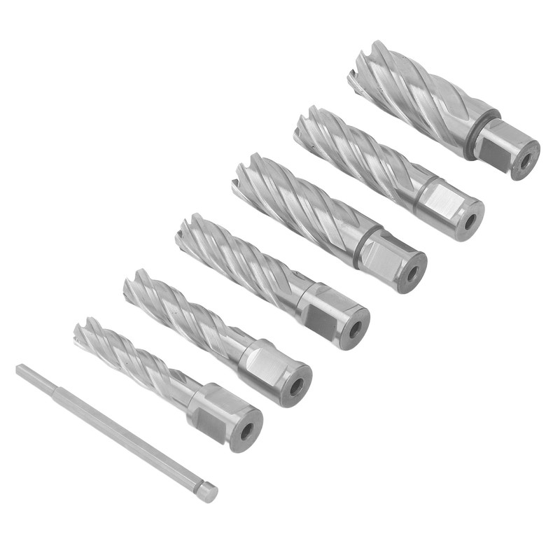 7Pcs Annular Cutter 3 Flute Mag Drill Bit Carbide Steel