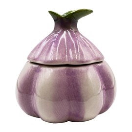 LOTIKOU Onion Ceramic Food Jar, 1 Pc Onion-Shaped Airtight Food Box, Onion Storage Box with Lid, Cute Fruit Shape Jar for Home Kitchen Office Decor
