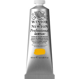 Winsor & Newton Professional Acrylic Paint, Cadmium Yellow Medium, 60 ml Tube