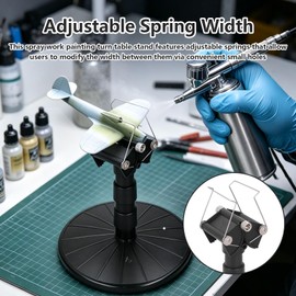 Luatoxry Spray Work Painting Stand, Model Car Paint Stand with 360° Rotating Turntable, Adjustable Height Model Painting Holder for DIY Model Cars, Tanks, Airplanes, 8.46in
