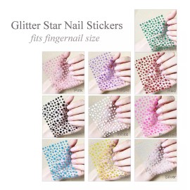 Ihukeit 10 Hojas De Calcomanías De Uñas Con Purpurina Para M