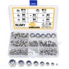 WJMY Self-Locking Nuts Hex Nuts 200 Pieces 304 Stainless Steel