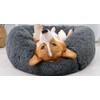 Fhodigogo Dog Bed Small Dog Doughnut Dog Cushion Cat Bed