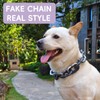 Funny Dog Collar, Plastic, Imitates Chains，Cute Collar for Medium and