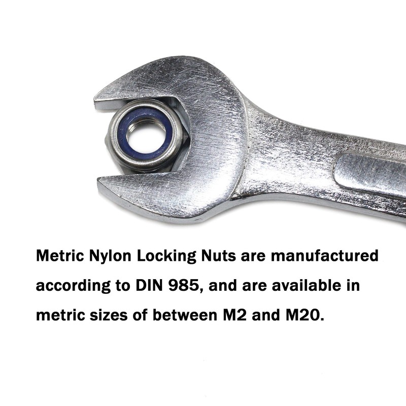 50 PCS 5/16-in 18-8 Stainless Steel Nylon Insert Lock Nut