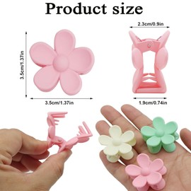 13 PCS Flower Hair Clips,Hair Claw Clips for Thick Hair, Matte Non Slip Hair Clips Strong Hold for Women Girls,Mini Cute Hair Clip for Thin Hair, Hair Jaw Clips Hair Accessories, Aesthetic Color