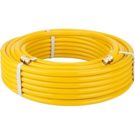 1/2" CSST Gas Line 1/2in Flexible Natural Gas Line Hose, Corrugated Stainless Steel Tubing 1/2inch Natural Gas Hose Pipe Kit with 2 Male Fittings,(33ft-1/2)