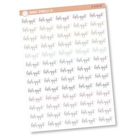 Lash Appt Planner Stickers, Scripts Muted Rainbow Colored "Lashes Appt" Labels, Tracking Appointment Planner Stickers (S-928-M)