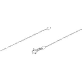 NKlaus Anchor Chain Round 925 Silver Very Thin Women Girls 0.8 mm Wide Necklace, Sterling Silver