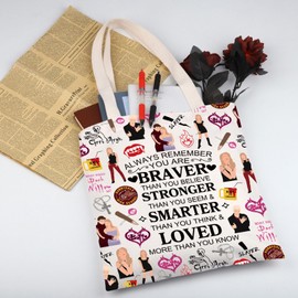 MYSOMY BTVS Inspired Gift the Vampire Buffy Tote Bag Buffy Vampire Character Shoulder Bag BTVS Fans Gift BTVS Merchandise (Buffy TB)