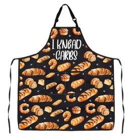 Bread Kitchen Apron Bread Lover Gift I Knead Carbs Apron With Pockets Chef Cooking Kitchen Gift Bread Making Gift (.I KNEAD CARBS apron uk)