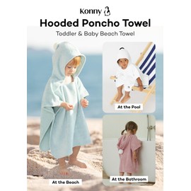 Konny Baby Bath Towels,Blankets, Gift for Baby: Bamboo Hooded Poncho & Swim Essentials, Oeko-TEX, Ultra Soft & Quick-Dry, Boys & Girls(Pink, Medium)