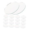 Healeved 20pcs Small Round Glass Mirrors Circle Glass Mirrors Tiles