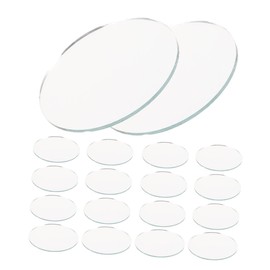 Healeved 20pcs Small Round Glass Mirrors Circle Glass Mirrors Tiles Pieces for DIY Arts Crafts Projects Traveling Framing Home Decoration