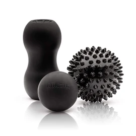 ATHLETIC AESTHETICS Premium Massage Ball Set - Fascia Ball/Duo Ball/Hedgehog Ball for Self Massage and Trigger Point Therapy/Physiotherapy (6th Variant: Set of 3)