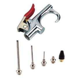 Air Nozzle Blow Gun Kit with 5 Interchangeable Nozzles Pneumatic Air Compressor Accessories Dust Cleaning Tool