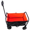 No Assembly Foldable Wagon Blue/Orange Small Kids Grocery Cart Versatile