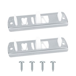 IWIWE N 6560 Sliding Closet Door Floor Guide Kit Compatible with Prime-Line N 6560 Stamped Steel Closet Door Guides for Floor Fits 3/4" to 1-3/8" Doors (White-2 Pack)