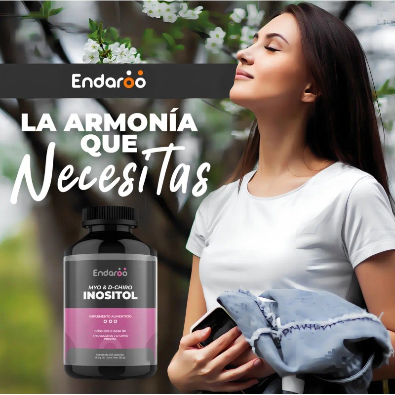 Suplemento Nutricional Endaroo Inositol Myo Chiro 240 Cápsulas