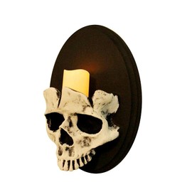 TOPINCN Totenkopf-Kerzenhalter Totenkopf-Pflanztopf Gothic-Dekor Totenkopf-Dekor Totenkopf-Blutkerzen Gothic-Kerzenhalter Gothic Home Decor Gruselige Geschenke