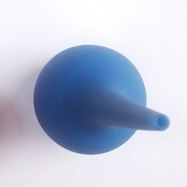 Healifty 75 ml Rubber Washing Ear Ball Cleaning Dust Extraction Bubble Ball (Blue)
