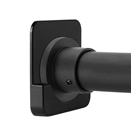 Black Shower Curtain Rod Holder for Wall Mount | Adhesive Shower Tension Rod Retainer for Tile | No Drilling | Stick On | 2 Pack, (Shower Curtain Rod Not Included)