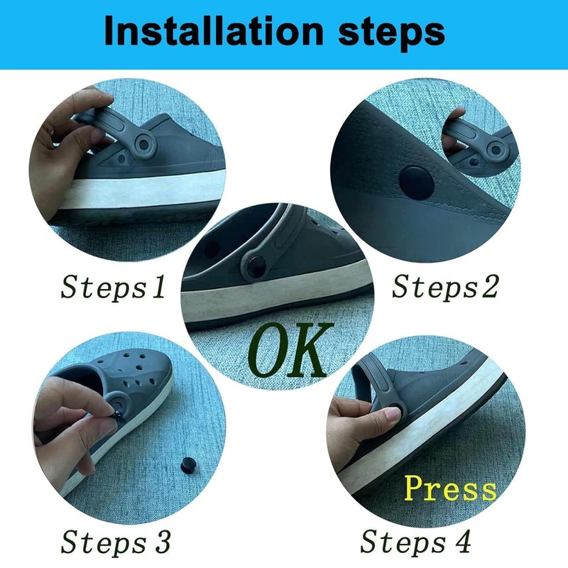 Rivets Button 8pcs Repair Replacement Parts for Clog Shoe Strap