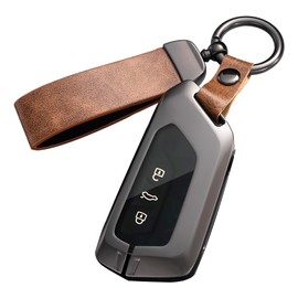 Ysbxitu Ysbxitu Schlsselgeh?use mit 3 Tasten, mit Schlsselanh?nger, passend fr VW ID.4, ID.3, Golf 8, MK4, Funkschlsselgeh?use, passend fr Skoda Octavia, Schlsselhalter, passend fr Seat Leon, Tarraco,