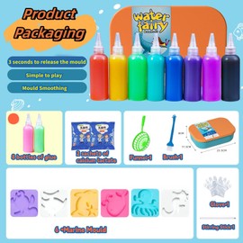 Aqua Gelz Creative Set, Magic Water Elf, Aqua Gelz Starter Set, Water Gel Toy, Aqua Fairy, 3D DIY Colourful Sea Animals Toy, Aqua Fairy Toy Set for Boys and Girls