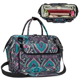 LoDrid Bible Bag Tote with Multiple Pockets for Bible Items, Bible Carrier with Steel Frame Top for Men & Women, Totem, Bag Only
