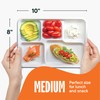 100% Compostable, 5 Compartment, Disposable Paper Plates [125-Pack] - {PFAS