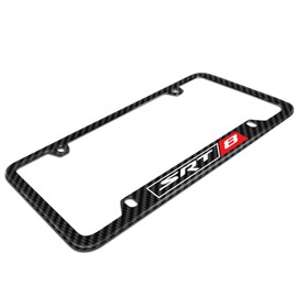 iPick Image Made for SRT-8 Logo Black Real Carbon Fiber 50 States License Plate Frame