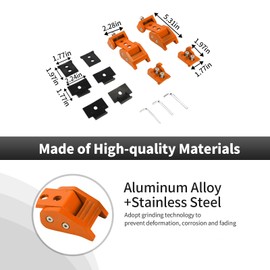 CheroCar Orange Hood Latches Hood Lock Catch Latches Kit Fit for 2007-2025+Jeep Wrangler JK JKU JL JLU Sahara Freedom Sports Rubicon & Gladiator JT