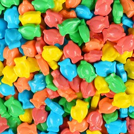 Bayside Candy Gone Fishing Hard Candy - Fish Shaped Hard Candy - Rainbow Aquarium Fish - Candy Coated Fish (10LB)