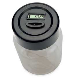 Perfect Solutions Digital Coin Counting Money Jar (Red)