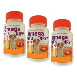 Pack De 3 Frascos De Omega Pet´s Nrv 30 Tabletas
