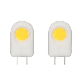 CBconcept® 2-Pack, 3 Watt, 250 Lumen, Shorter<35mm G8 LED Bulb, Warm White 3000K, 35W Equivalent, Side-Pin 180° Beam Angle, 120Volt, Ceramic G8 Bi-pin JCD LED Halogen Replacement Bulb, Not Dimmable