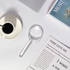 MAGDEPO 3X Handheld Magnifier 2-in-1 Crystal Clear Transparent Acrylic Magnifying