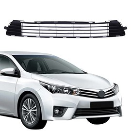 CarPartsDepot Front Lower Grille Black Bumper Cover Grill Compatible For Toyota Corolla Sedan 2011-2013 Base S LE CE XRS L