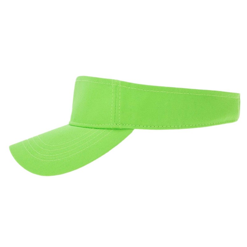 Lime Green Sun Visor Hat - Single Piece