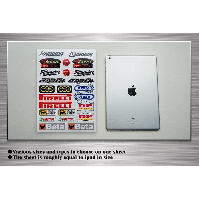 Kungfu Graphics Racing Sponsor Logo Micro Decal Sheet, White