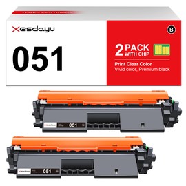 Xesdayu 051 Toner Cartridge Black 2 Pack Compatible Replacement for Canon 051 051H CRG-051 Toner for Canon imageCLASS MF264dw MF269dw MF267dw MF266dn MF263dn LBP162dw LBP161dn LBP1692dwkg Printer