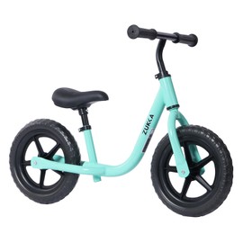 WEEROCK 12" Toddler Balance Bike for 2-5 Years Kids, No Pedal Kids Bike, 12 Inch EVA Airless Tires, Height Adjustable Saddle and Handlebar, Great Gift for Boys Girls, Green