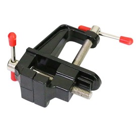 BUYSK Mini Table Bench Vice Clamp for Jewelry Model Making DIY Repairs Modelling Painting and Crafting-Black (Aluminum Alloy)