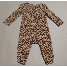 Old Navy NWT Old Navy Leopard Print Thermal Romper One Piece 3-6 Months Baby Girl