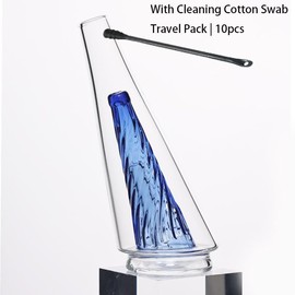 Color Tops Glass Replacement Pro Attachment Peak Accessories (Blue),with Cotton Swab Travel Pack | 10pc for Cleaning