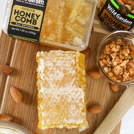Wild Garden 100% Pure Raw Gourmet Honeycomb, 100% All-Natural, No Additives, No Preservatives, Fresh From The Farm! 7.05 oz Pack of 6