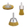 wolfcraft Brass Wire Brush Set 3 Pcs. I 2739000