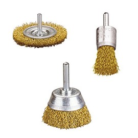 wolfcraft Brass Wire Brush Set 3 Pcs. I 2739000